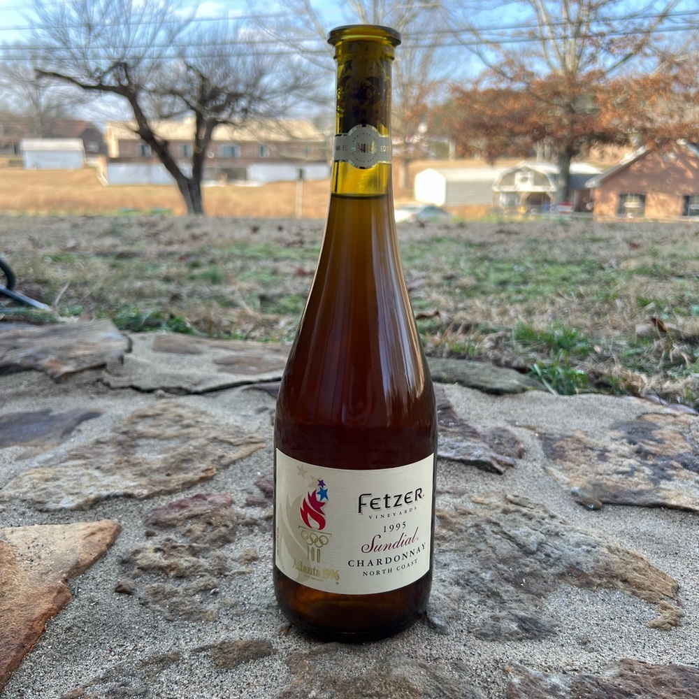 Vintage 1996 Atlanta Olympics Chardonnay wine bottle unopened
